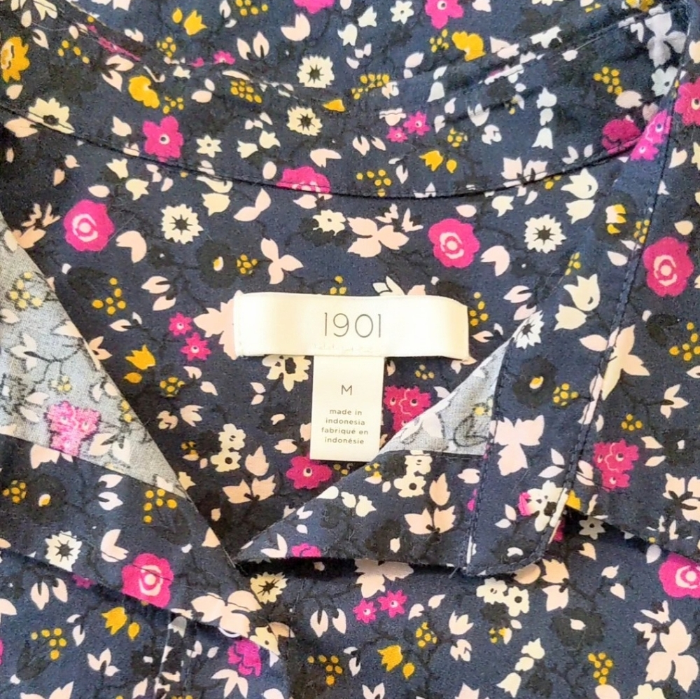 1901 Print Regular Stretch Poplin Button Up Shirt… - image 4